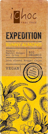 Chocolate de turrón BIO con almendras 50 g - ICHOC (VIVANI)